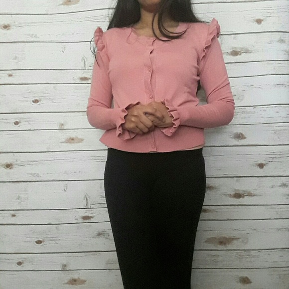 Zara Sweaters - Zara Cardigan With Frills Ruffles Size Small